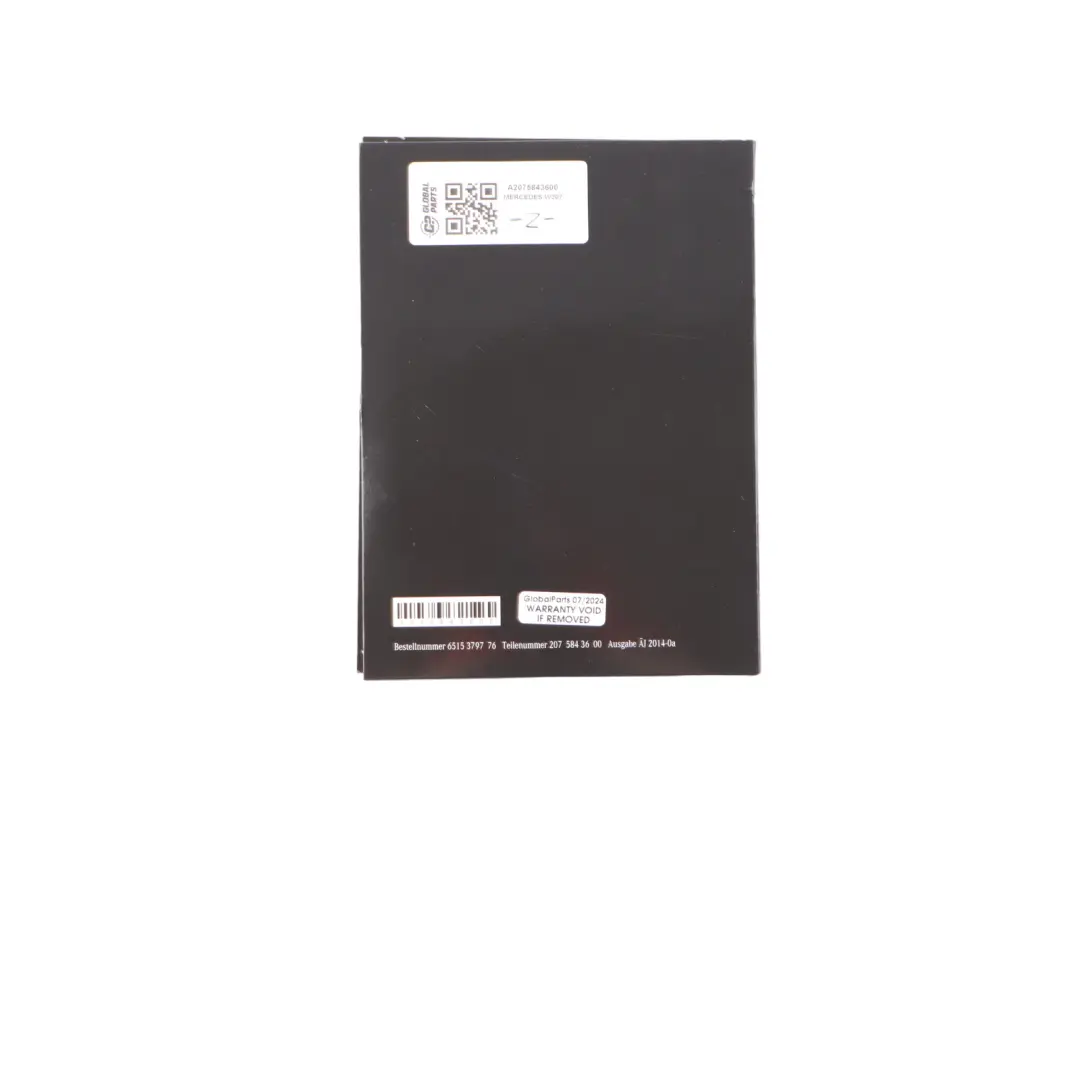 Mercedes C207 E Class CD Digital Owner's Manual Handbook - SKU A2075843600 - Part number A2075843600
