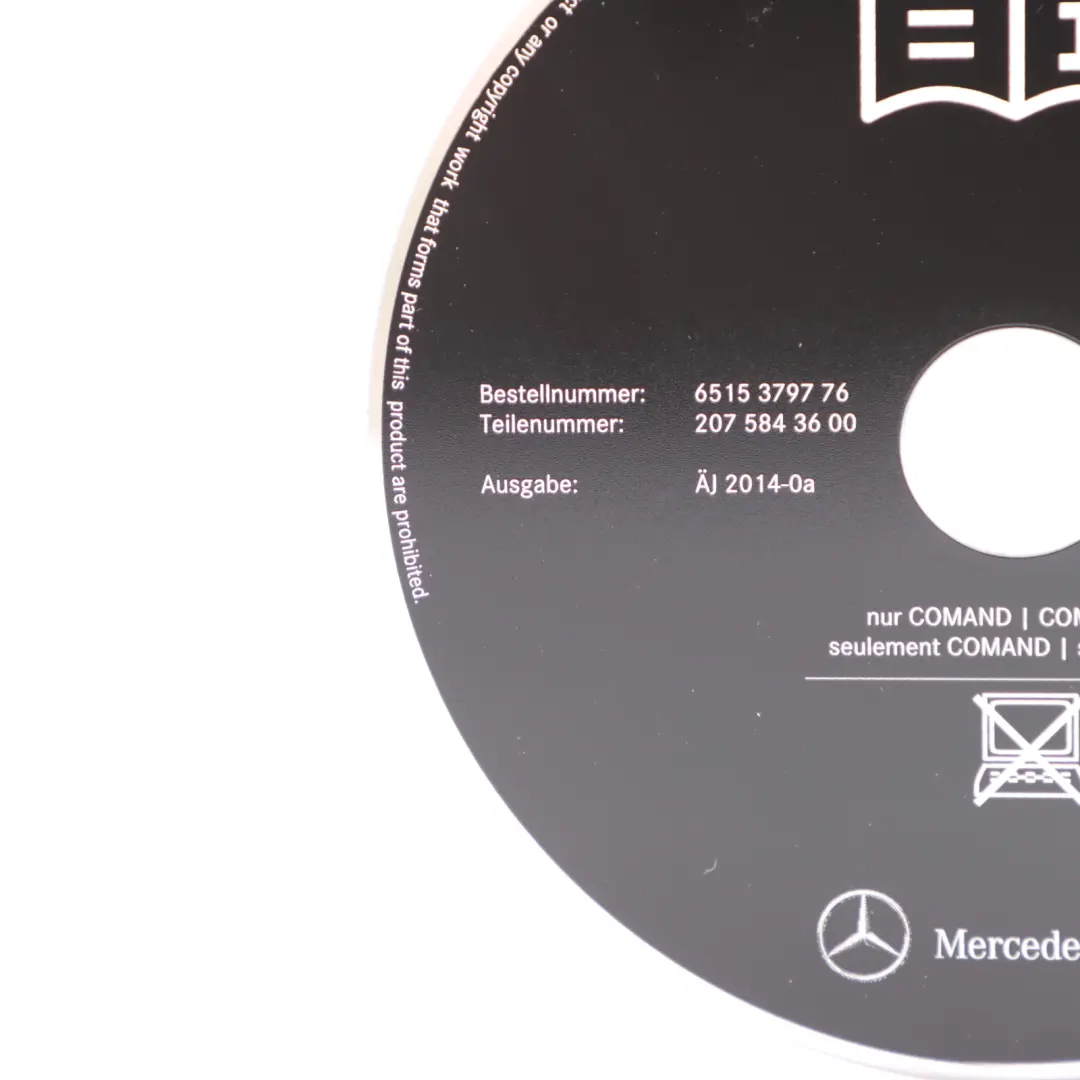 Mercedes C207 E Class CD Digital Owner's Manual Handbook - SKU A2075843600 - Part number A2075843600
