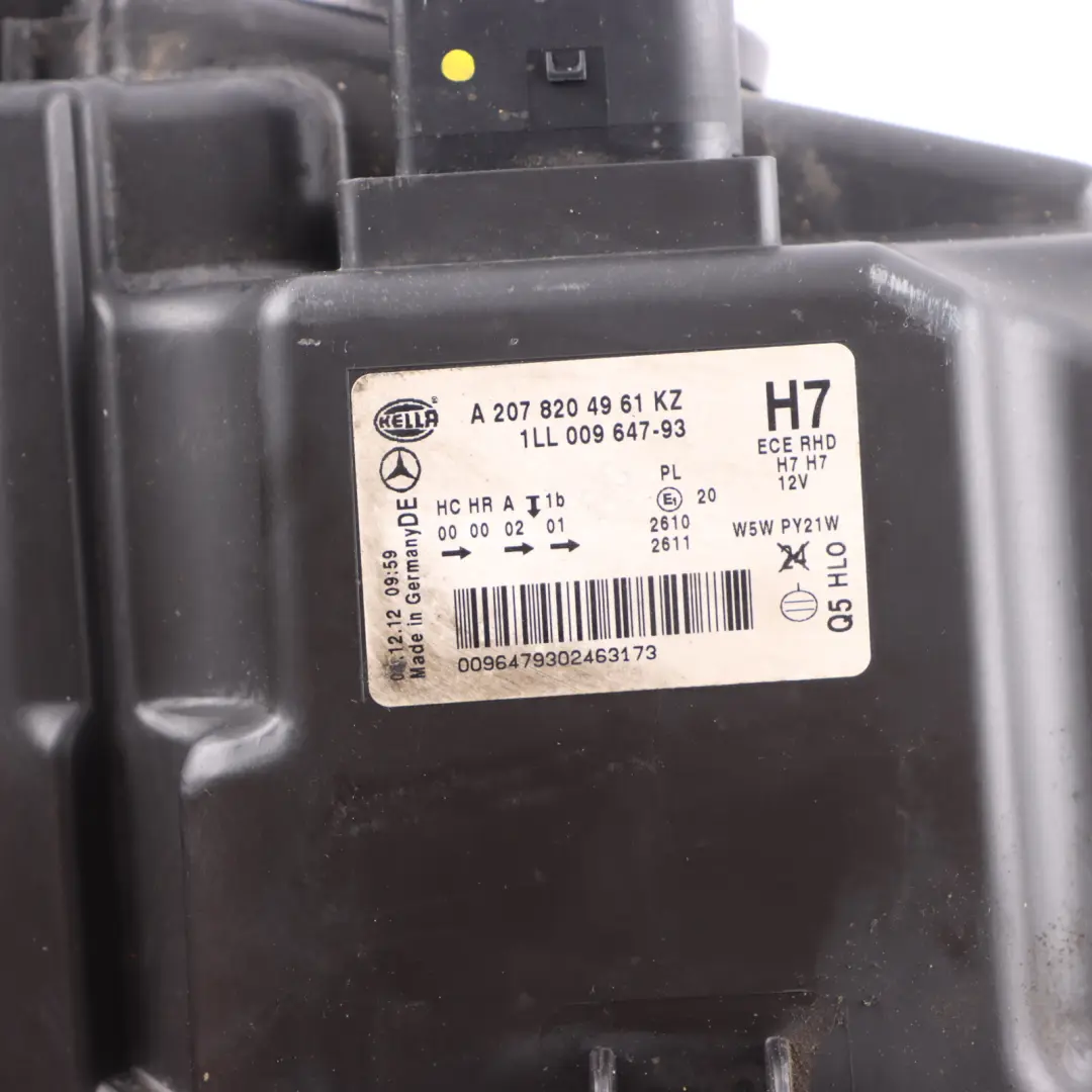 W207 Headlight Headlamp Lamp Light Front Left N/S to Mercedes with Part number A2078204961 Mercedes W207 Headlight Headlamp Lamp Light Front Left N/S - SKU A2078204961 - Part number A2078204961