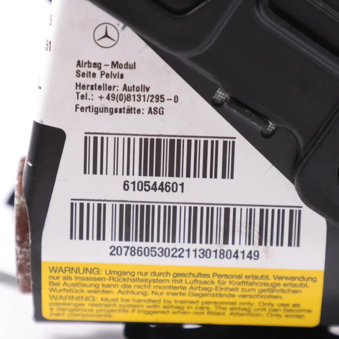 Mercedes C204 C207 Coupe Module d'air latéral siège avant gauche - SKU A2078605302 - Numéro de pièce A2078605302