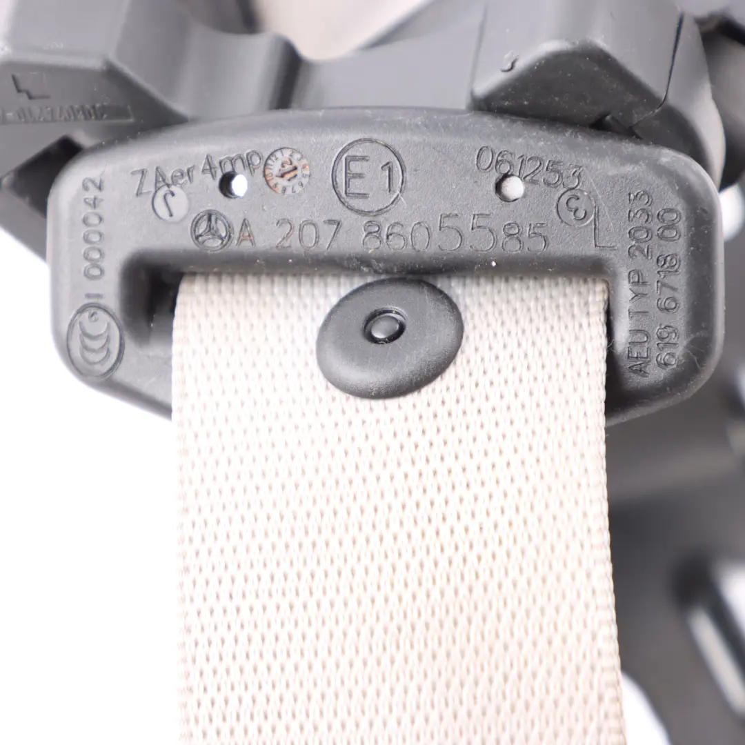 Mercedes W207 Seat Belt Front Left N/S Safety Seatbelt Beige - SKU A2078605585-1 - Part number A2078605585