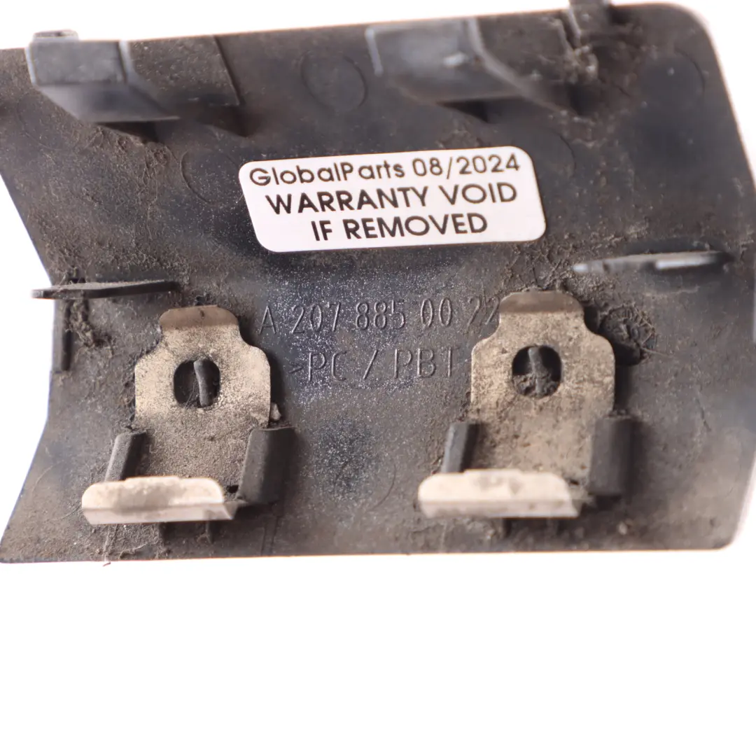 Bumper Tow Eye Hook Cover Cap Iridium Silver 775 to Mercedes C207 Rear with Part number A2078850022 Mercedes C207 Rear Bumper Tow Eye Hook Cover Cap Iridium Silver 775 - SKU A2078850022-IRS - Part number A2078850022