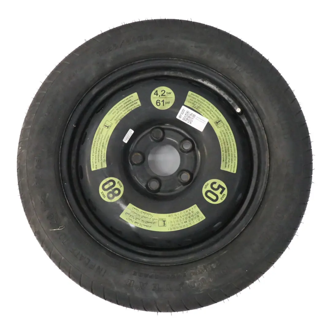Spare Wheel Mercedes W203 C209 Wheel Steel R16 Tyre Goodyear 125/90 A2094000402  - SKU A2094000402-1 - Part number A1694000802