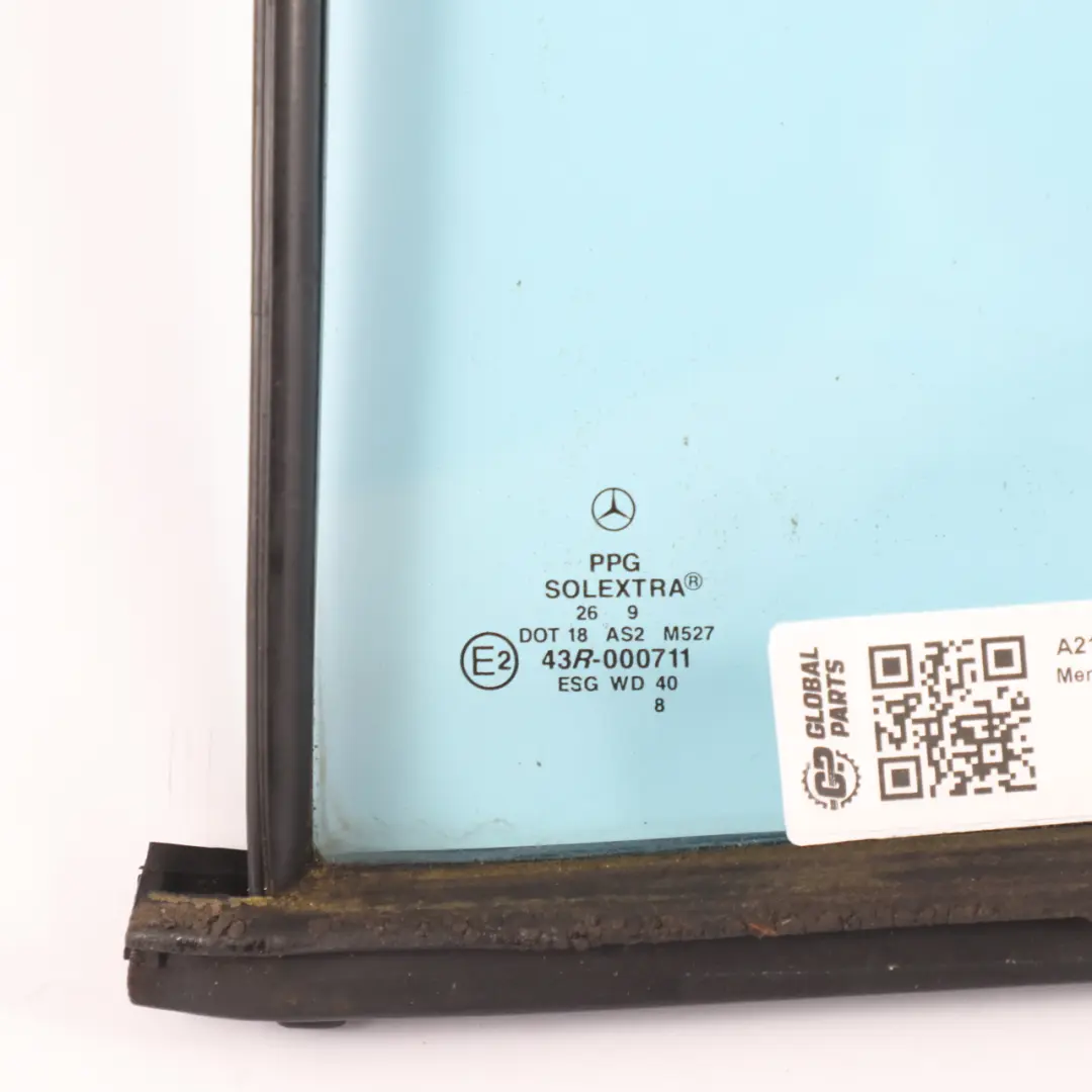 Mercedes W210 Sedan Vitrage Porte Fixe Arrière Gauche Bleu absorbant la chaleur - SKU A2107350909 - Numéro de pièce A2107350909