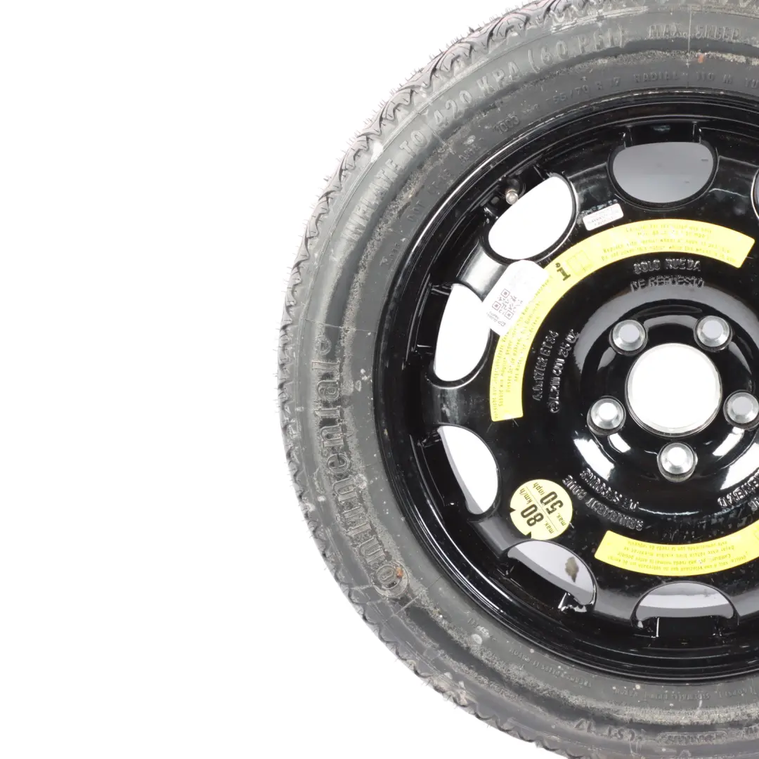 Steel Spare Wheel Tyre 155/70 R17 to Mercedes W211 with Part number A2114012502 Mercedes W211 Steel Spare Wheel Tyre 155/70 R17 - SKU A2114012502 - Part number A2114012502
