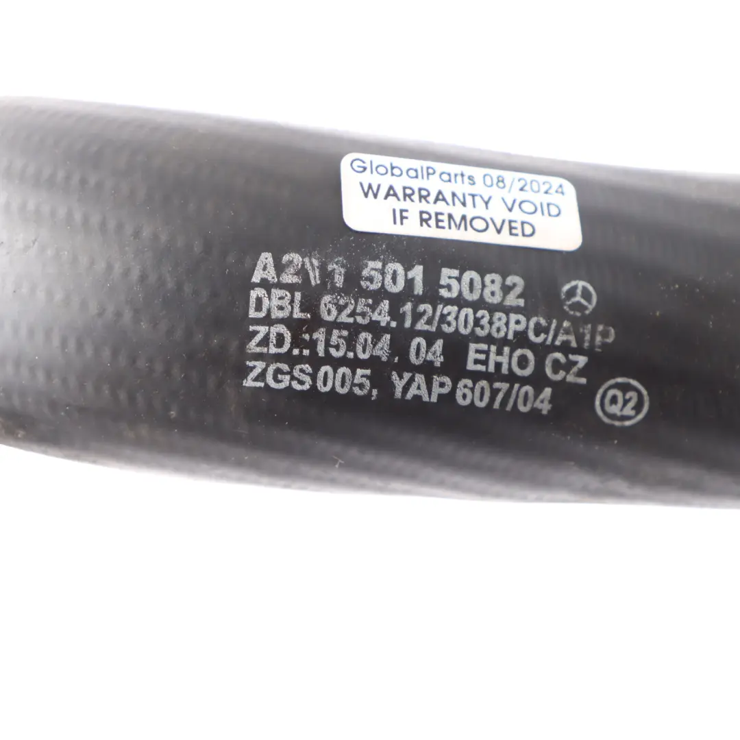 Radiator Expansion Tank Top Coolant Hose to Mercedes W211 C219 with Part number A2115015082 Mercedes W211 C219 Radiator Expansion Tank Top Coolant Hose - SKU A2115015082 - Part number A2115015082