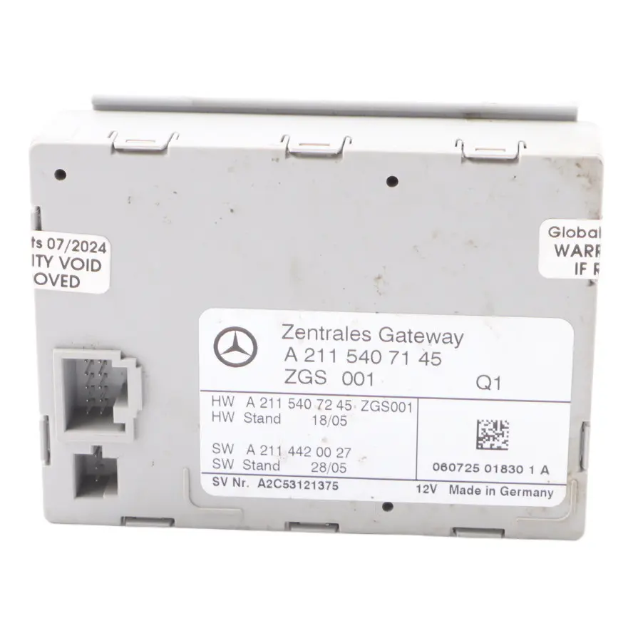 Gateway Module Mercedes W211 W219 Control Unit Module ECU to with Part number A2115407145 Gateway Module Mercedes W211 W219 Control Unit Module ECU - SKU A2115407145 - Part number A2115407145