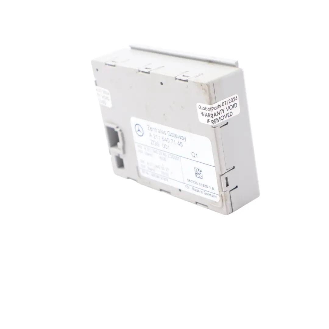Gateway Module Mercedes W211 W219 Control Unit Module ECU to with Part number A2115407145 Gateway Module Mercedes W211 W219 Control Unit Module ECU - SKU A2115407145 - Part number A2115407145