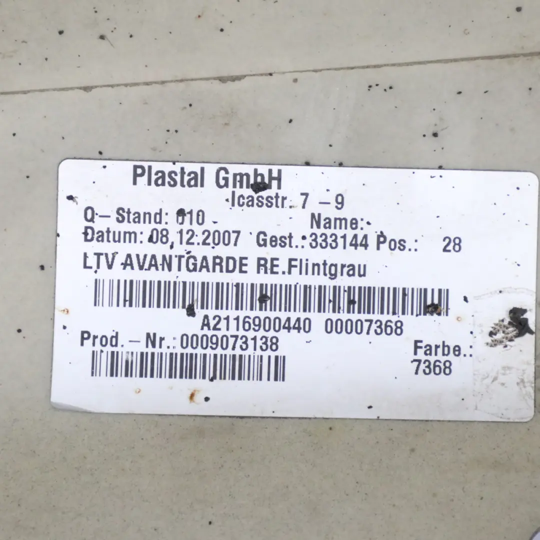 Mercedes W211 Próg Prawy Listwa Progowa Nakładka Flint Grey Szary - 368 - SKU A2116980454-FLG - Numer Części A2116980454
