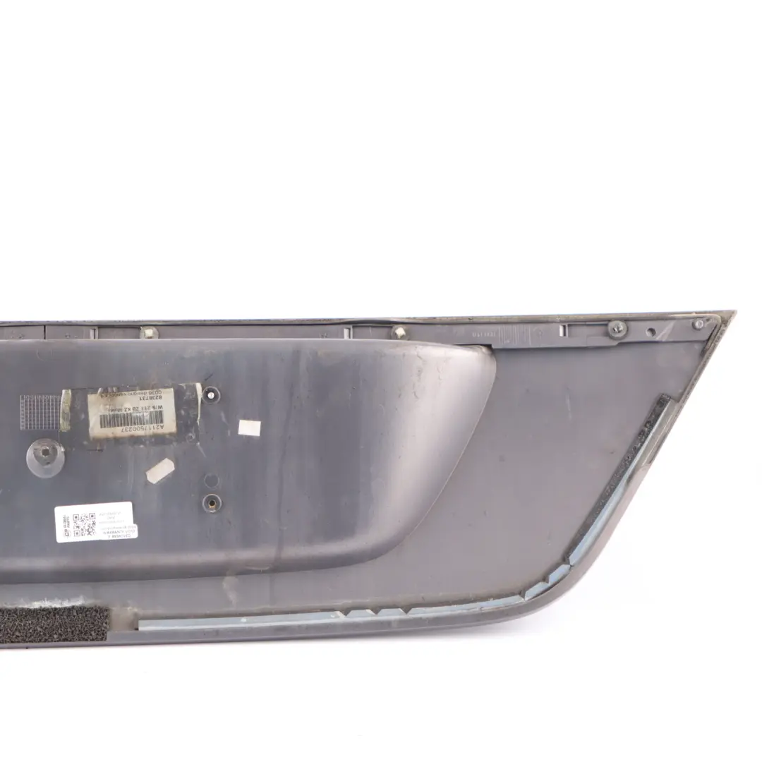 Mercedes W211 Trunk Boot Number Plate Trim Panel Designo Varicolor Cashmere 036 - SKU A2117500237-DVIV - Part number A2117500237
