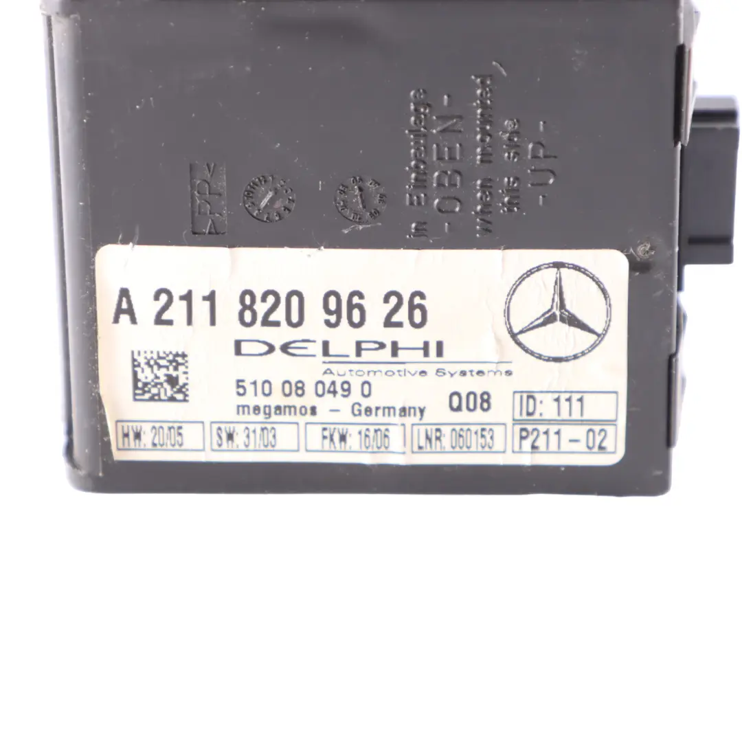 Mercedes W211 W219 Alarm Control Module Unit ECU - SKU A2118209626 - Part number A2118209626