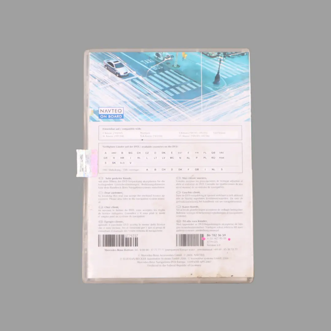 Navigation CD Road Map Europe APS 2007 to Mercedes with Part number A2118279559 Mercedes Navigation CD Road Map Europe APS 2007 - SKU A2118279559 - Part number A2118279559