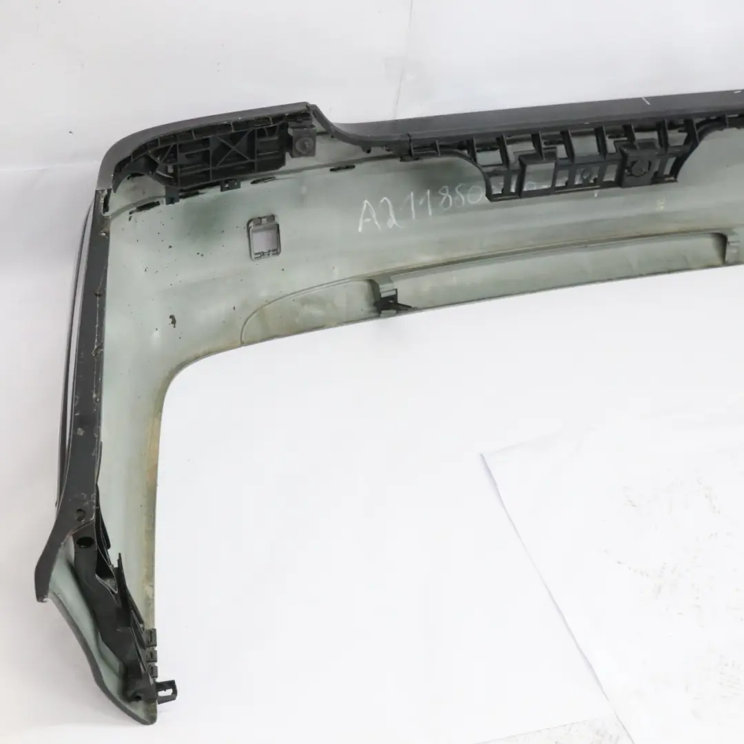 Bumper Trim Panel Cover Obsidian Black Metallic - 197 to Mercedes W211 Rear with Part number A2118800740 Mercedes W211 Rear Bumper Trim Panel Cover Obsidian Black Metallic - 197 - SKU A2118800740-OB1 - Part number A2118800740