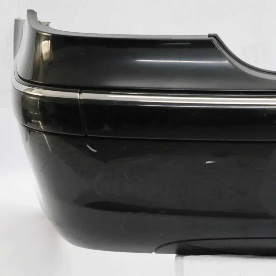 Bumper Trim Panel Cover Obsidian Black Metallic - 197 to Mercedes W211 Rear with Part number A2118800740 Mercedes W211 Rear Bumper Trim Panel Cover Obsidian Black Metallic - 197 - SKU A2118800740-OB1 - Part number A2118800740
