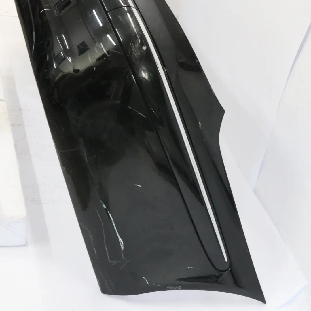 Bumper Trim Panel Cover Obsidian Black Metallic - 197 to Mercedes W211 Rear with Part number A2118800740 Mercedes W211 Rear Bumper Trim Panel Cover Obsidian Black Metallic - 197 - SKU A2118800740-OB1 - Part number A2118800740