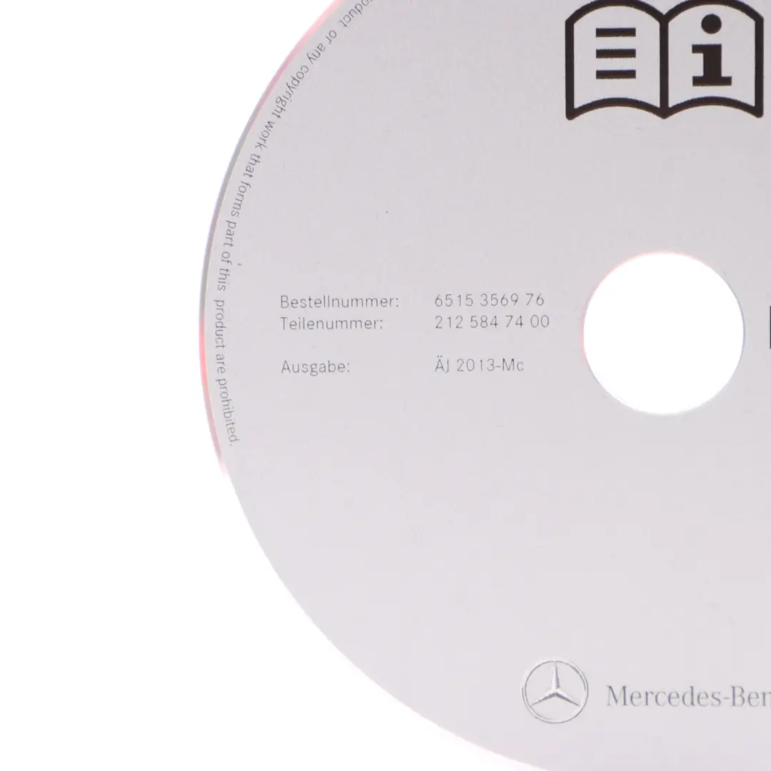 Class Owner's Manual Service Booklet CD Case Wallet to Mercedes W212 E with Part number A2125847700 Mercedes W212 E Class Owner's Manual Service Booklet CD Case Wallet - SKU A2125847700 - Part number A2125847700