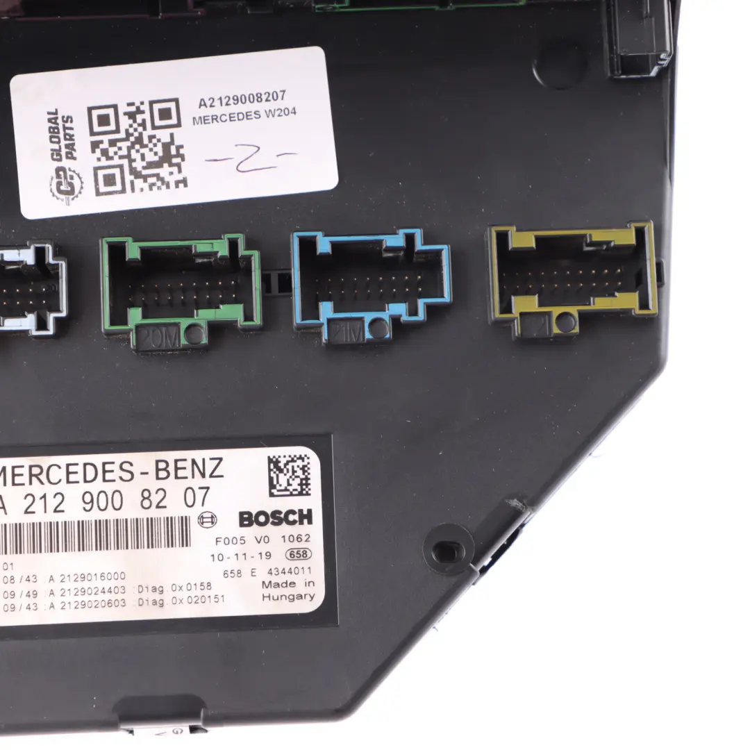 Mercedes W204 C200 Fuse Box Front SAM Control Module Relay Box - SKU A2129008207 - Part number A2129008207