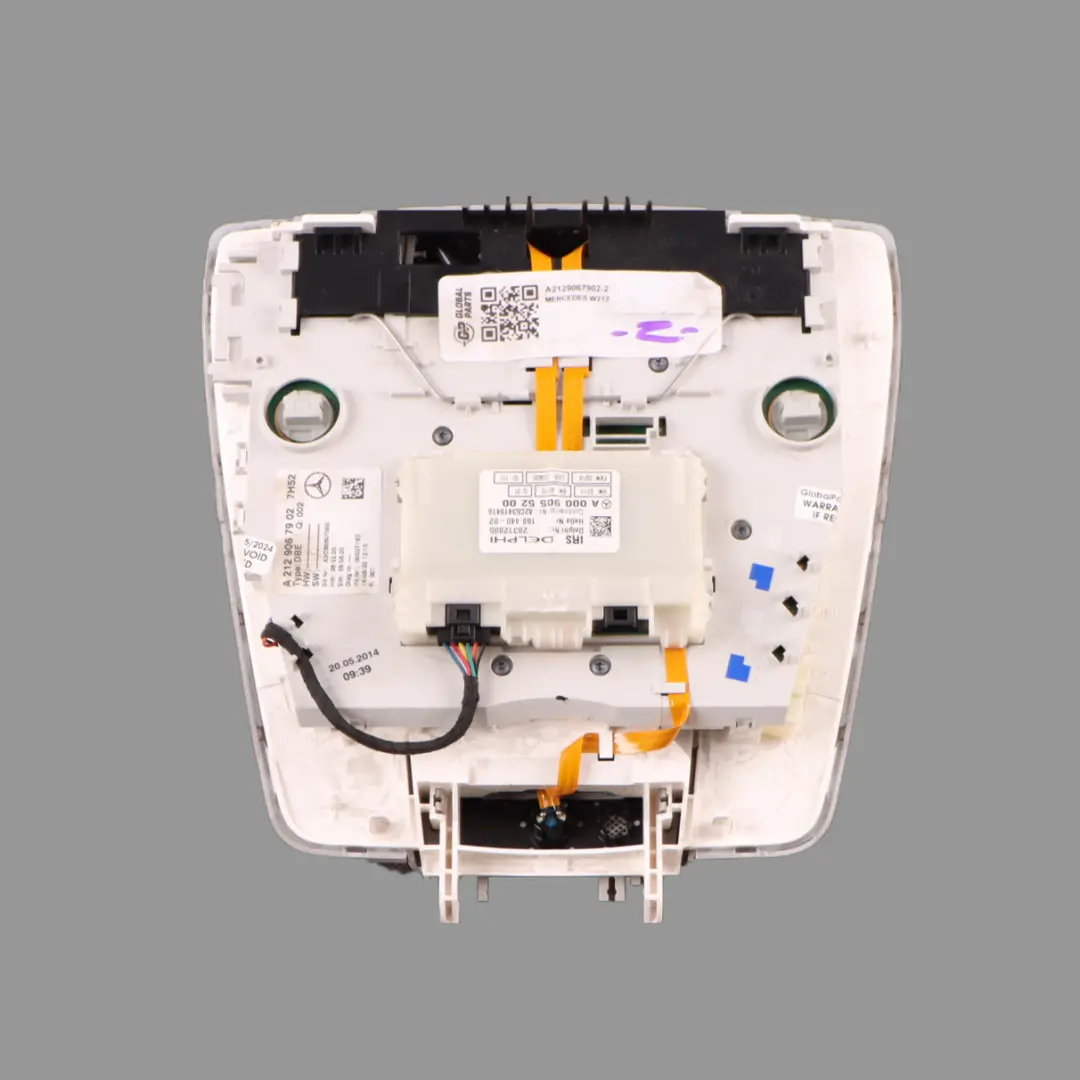 Mercedes W212 Roof Light Reading Lamp Interior Switch Panel Grey - SKU A2129067902-2 - Part number A2129067902