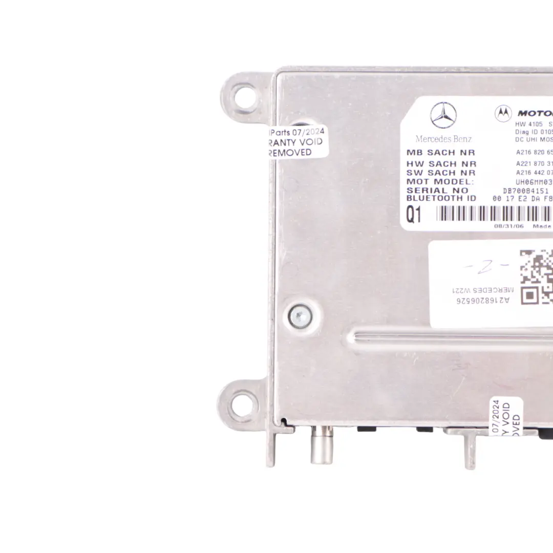 Mercedes W221 Sterownik Moduł Bluetooth - SKU A2168206526 - Numer Części A2168206526