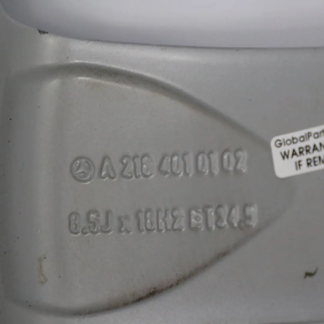  Llanta de aleación plateada Mercedes W218 18" 8,5J ET:34 5 radios - SKU A2184010102-2 - Número de pieza A2184010102