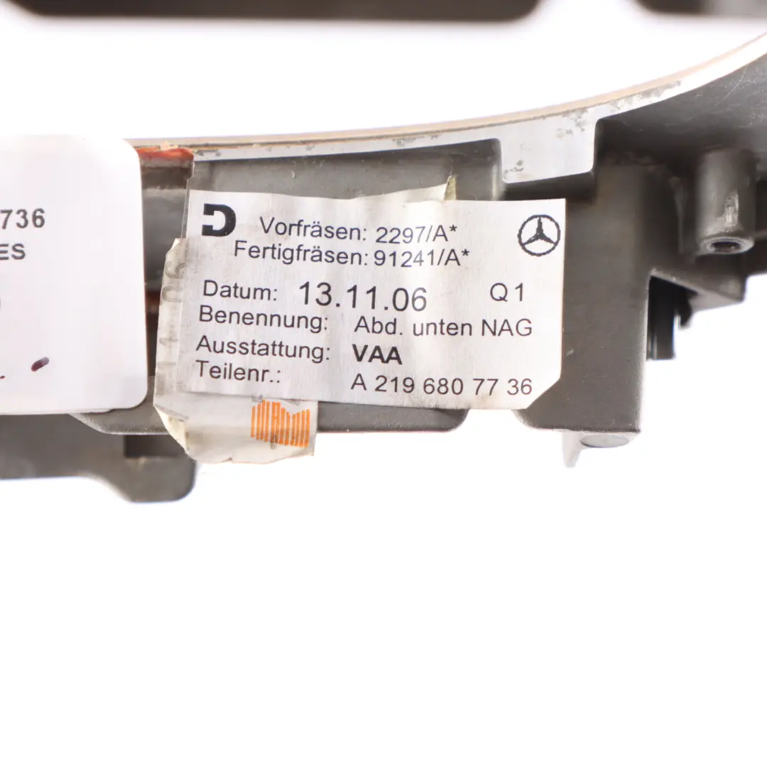 Centre Console Gear Selector Cover Surround Trim Wood to Mercedes C219 with Part number A2196807736 Mercedes C219 Centre Console Gear Selector Cover Surround Trim Wood - SKU A2196807736 - Part number A2196807736