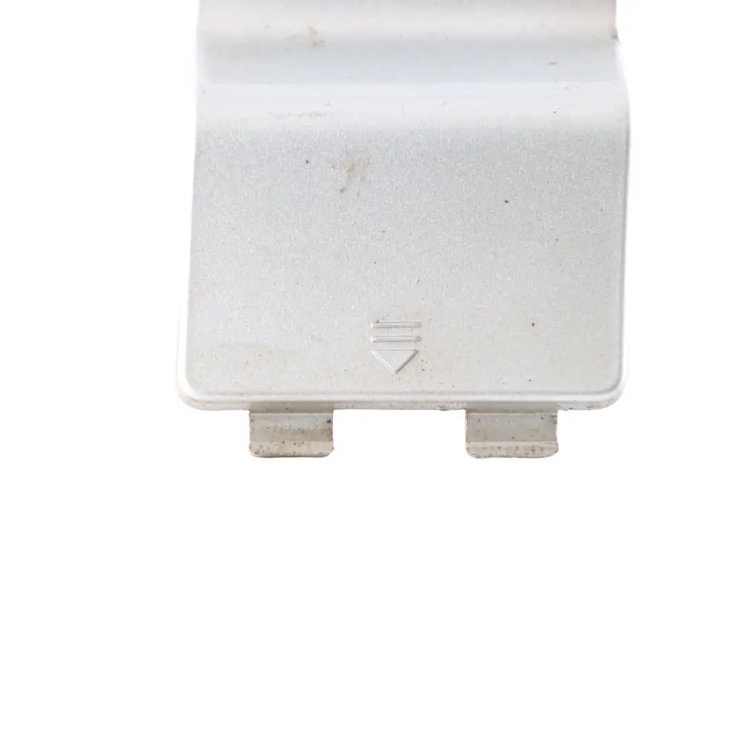 Bumper Flap Mercedes C219 Towing Eye Cover Iridium Silver 775 to Rear with Part number A2198800005 Rear Bumper Flap Mercedes C219 Towing Eye Cover Iridium Silver 775 - SKU A2198800005-IRS - Part number A2198800005