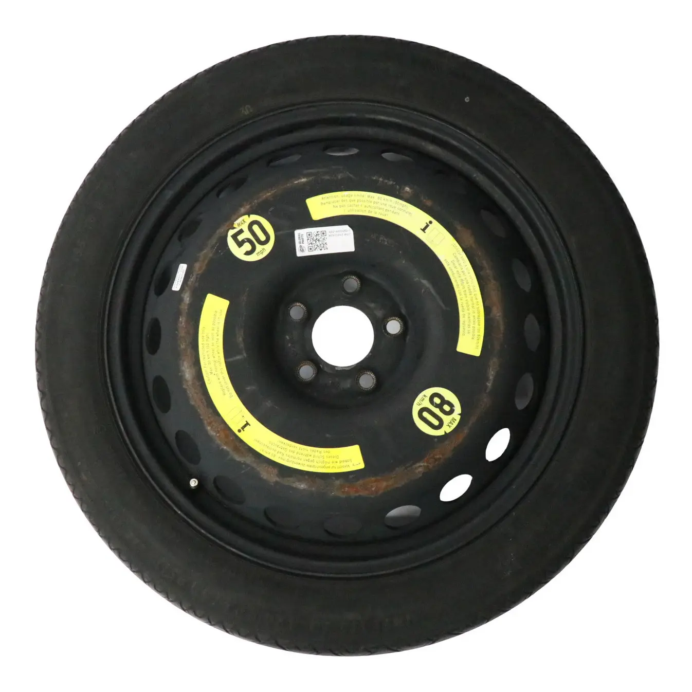 Mercedes W221 Compact Ruota di scorta acciaio R19 Pneumatico 155/70 A2214000202