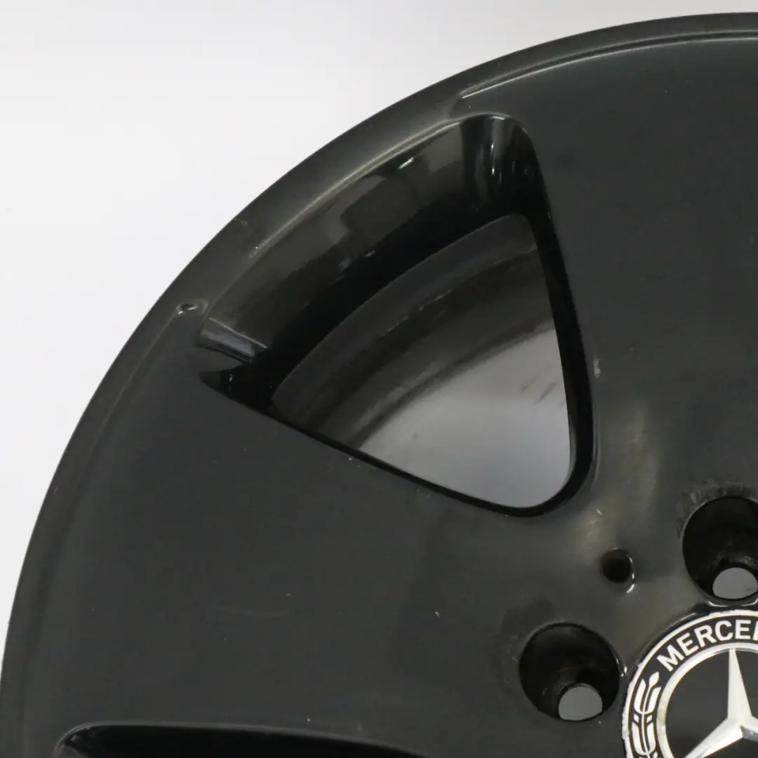 Mercedes W221 Black Alloy Wheel Rim 17" 8J ET:43 - SKU A2214010302-4 - Part number A2214010302