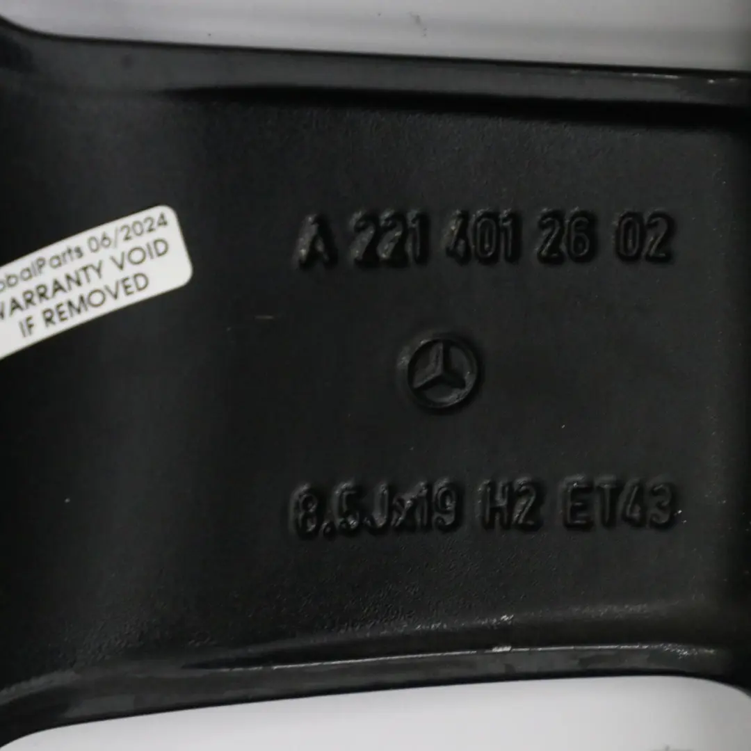  Llanta de aleación plateada Mercedes W221 AMG 19" 8,5J ET:43 - SKU A2214012602-3 - Número de pieza A2214012602
