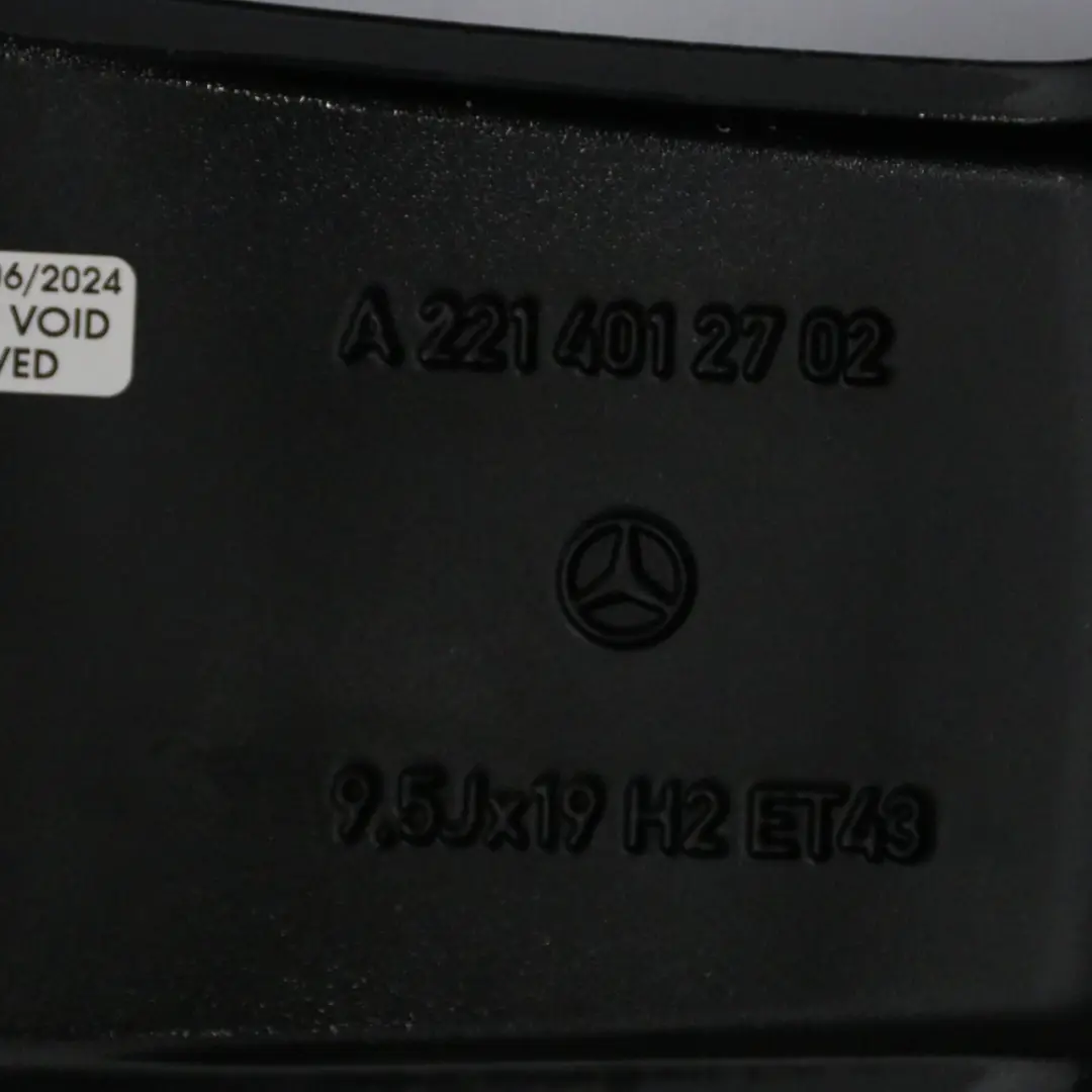 Nero Cerchio in lega 19" 9,5J ET:43 per Mercedes W221 AMG con numero di parte A2214012702 Mercedes W221 AMG Nero Cerchio in lega 19" 9,5J ET:43 - SKU A2214012702-2 - Numero di parte A2214012702