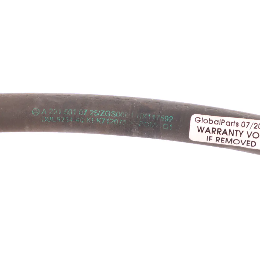 Mercedes W221 Tuyau de refroidissement Radiator Conduite de liquide - SKU A2215010725 - Numéro de pièce A2215010725