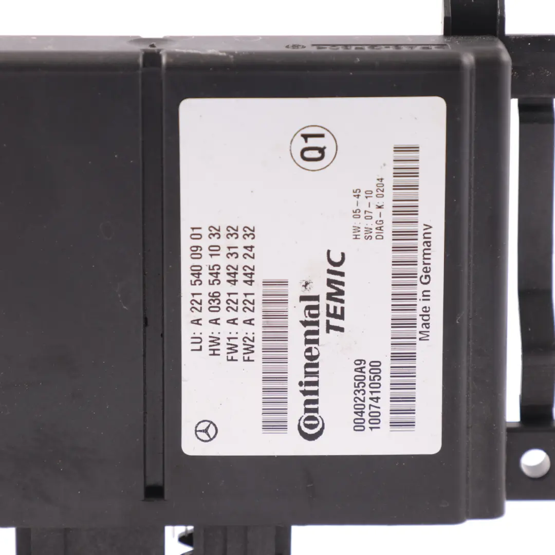  Parktronic Module Mercedes W221 Parking Aid Sensors Control Unit - SKU A2215400901 - Part number A2215400901
