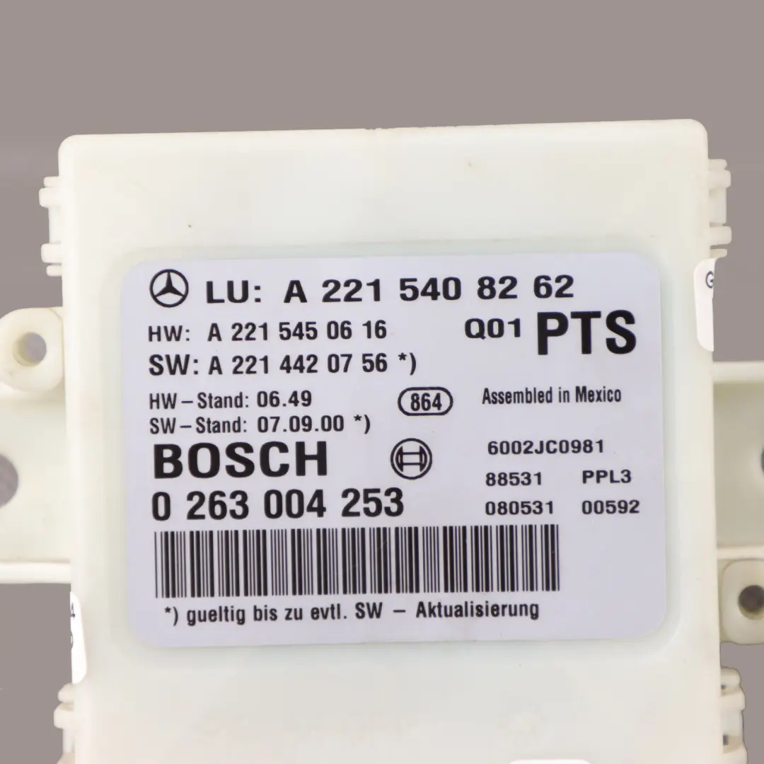 S320CDI Parktronic System Sensors Control Module PDC to Mercedes W221 with Part number A2215408262 Mercedes W221 S320CDI Parktronic System Sensors Control Module PDC - SKU A2215408262 - Part number A2215408262