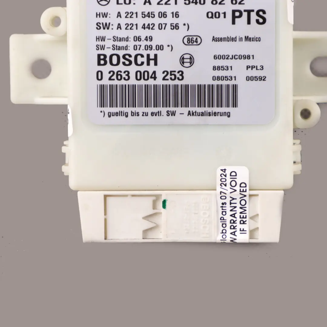 S320CDI Parktronic System Sensors Control Module PDC to Mercedes W221 with Part number A2215408262 Mercedes W221 S320CDI Parktronic System Sensors Control Module PDC - SKU A2215408262 - Part number A2215408262