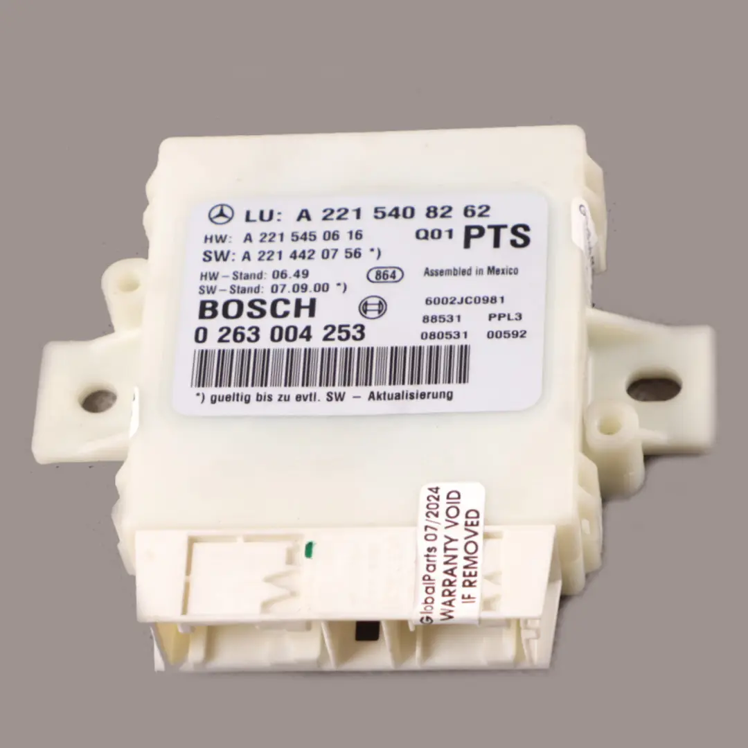S320CDI Parktronic System Sensors Control Module PDC to Mercedes W221 with Part number A2215408262 Mercedes W221 S320CDI Parktronic System Sensors Control Module PDC - SKU A2215408262 - Part number A2215408262