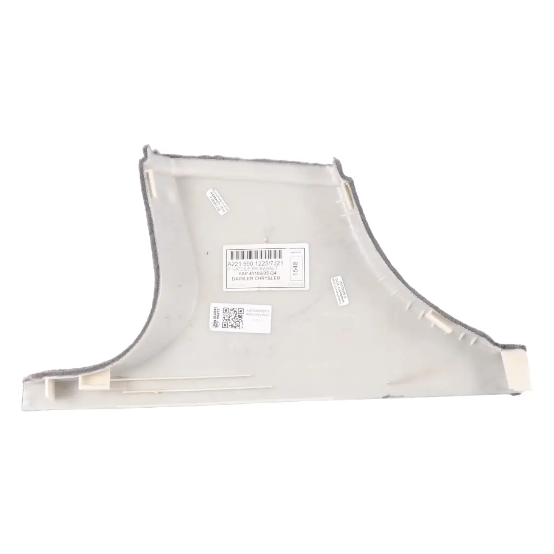 Mercedes W221 B-Pillar Trim Panel Cover Bottom Right O/S - SKU A2216901225-1 - Part number A2216901225