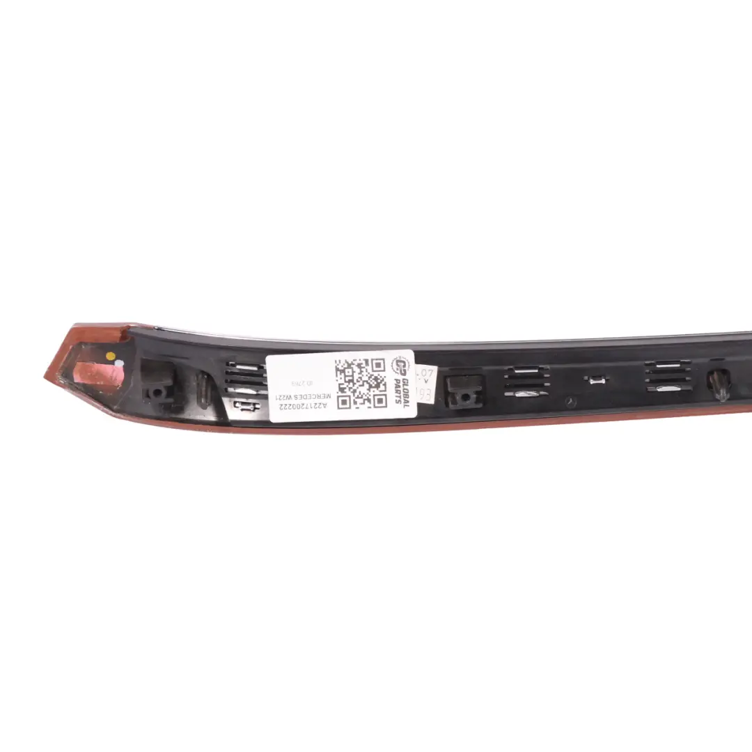 Mercedes W221 Front Right O/S Door Card Trim Strip Fineline Wood - SKU A2217200222 - Part number A2217200222