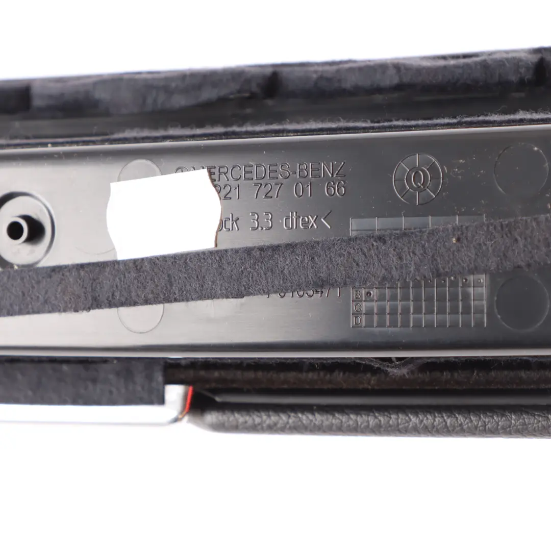 Mercedes W221 Front Door Arm Rest Left N/S Panel Leather Black - SKU A2217201195 - Part number A2217201195