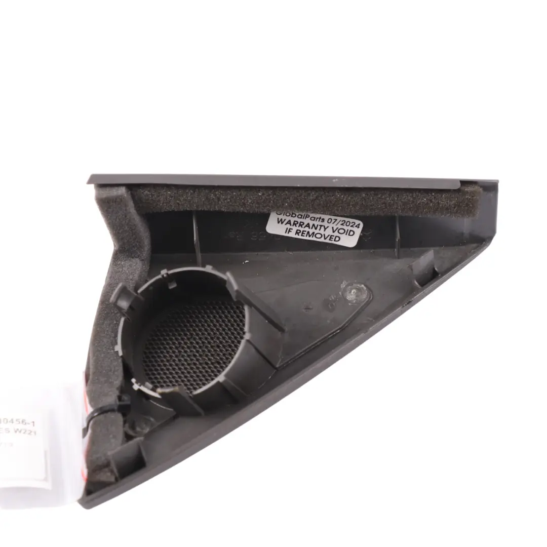 Mercedes W221 Triángulo Cubre Altavoz Delantero Derecho Gris Basalto Oscuro - SKU A2217280456-1 - Número de pieza A2217280456