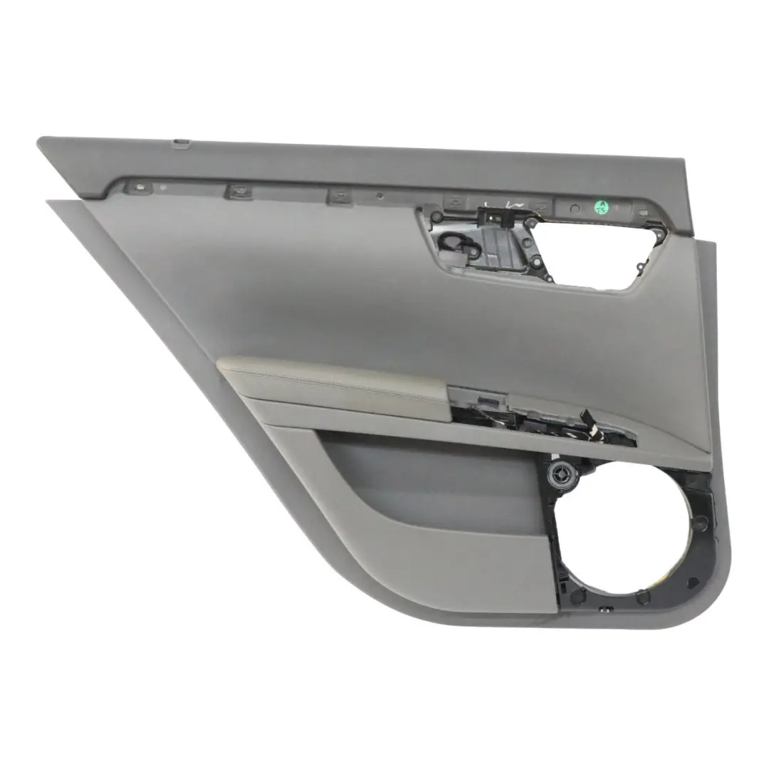 Mercedes W221 Tapa la tarjeta puerta trasera izquierda panel ajuste cuero gris - SKU A2217301579-1 - Número de pieza A2217301579