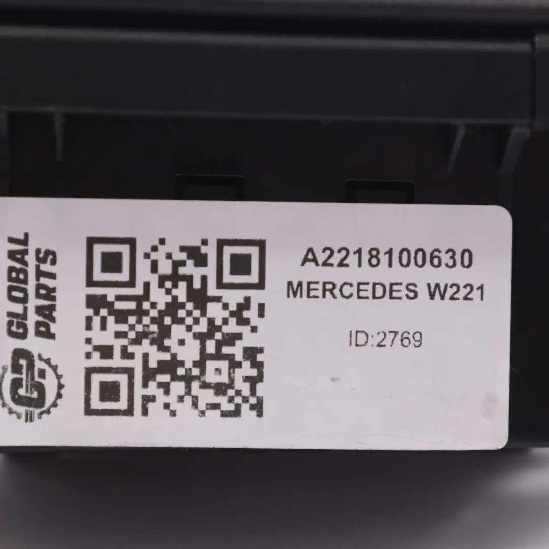 Mercedes W221 Cenicero Trasero Derecho Tarjeta Puerta Cuero Negro - SKU A2218100630 - Número de pieza A2218100630