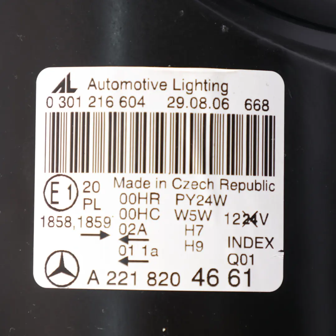 Head Light Lamp Front Right O/S to Mercedes W211 with Part number A2218204661 Mercedes W211 Head Light Lamp Front Right O/S - SKU rhd-A2218204661 - Part number A2218204661