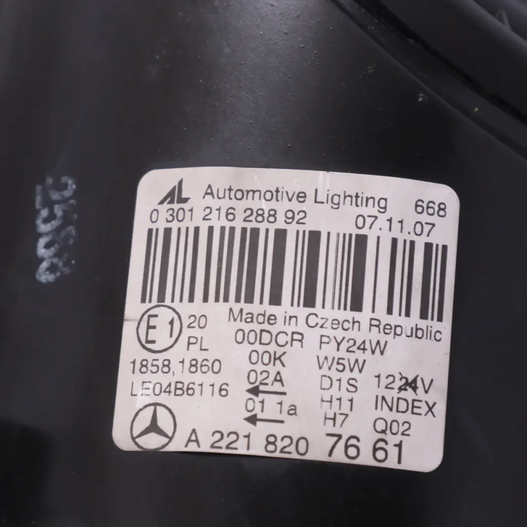 Headlight Headlamp Lamp Light Front Right O/S to Mercedes W211 with Part number A2218206861 Mercedes W211 Headlight Headlamp Lamp Light Front Right O/S - SKU rhd-A2218206861 - Part number A2218206861