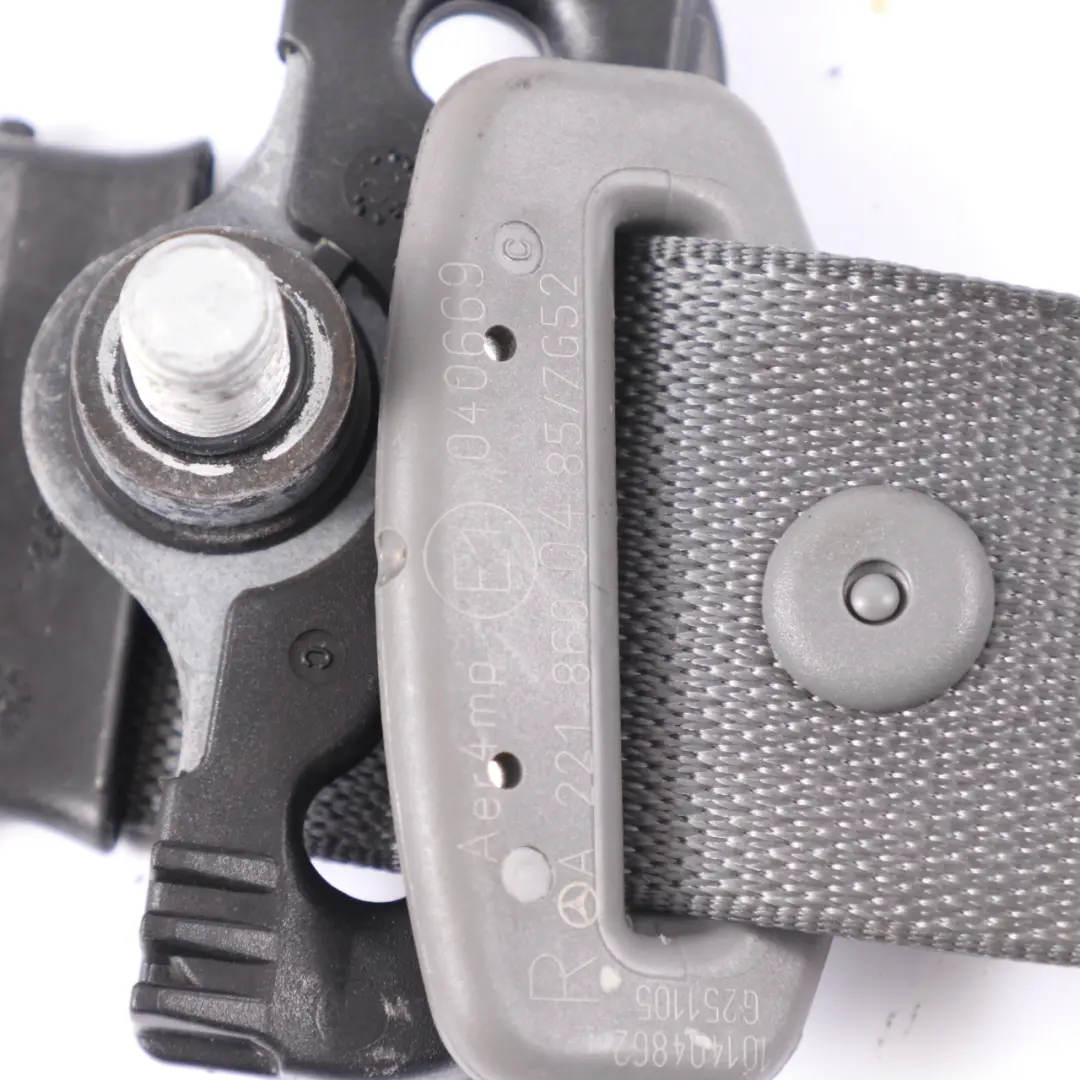 Mercedes W221 Seatbelt Rear Right O/S Seat Belt Grey A2218602269 - SKU A2218600485-1 - Part number A2218600485