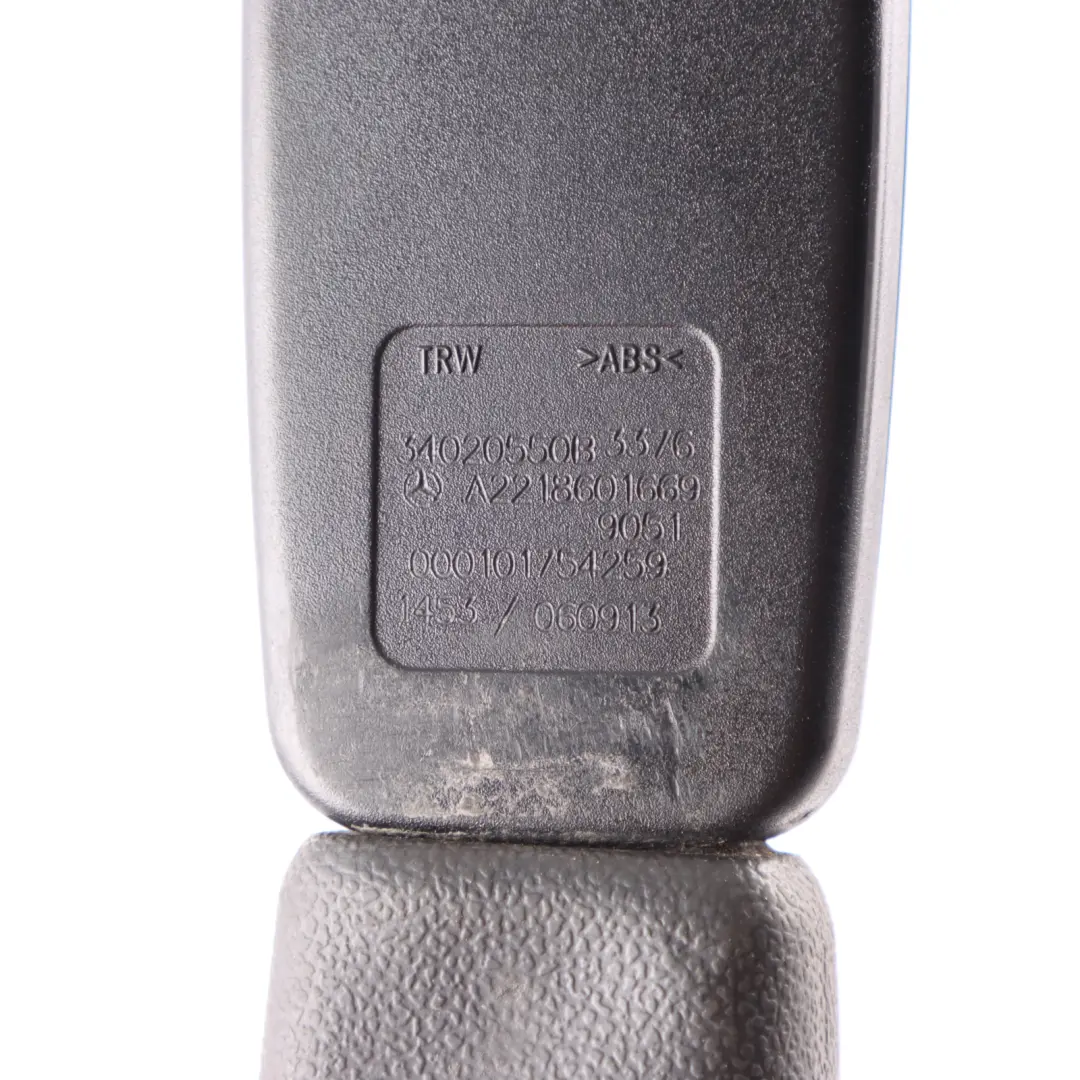 Belt Buckle Front Right O/S Latch to Mercedes W221 Seat with Part number A2218601669 Mercedes W221 Seat Belt Buckle Front Right O/S Latch - SKU A2218601669 - Part number A2218601669