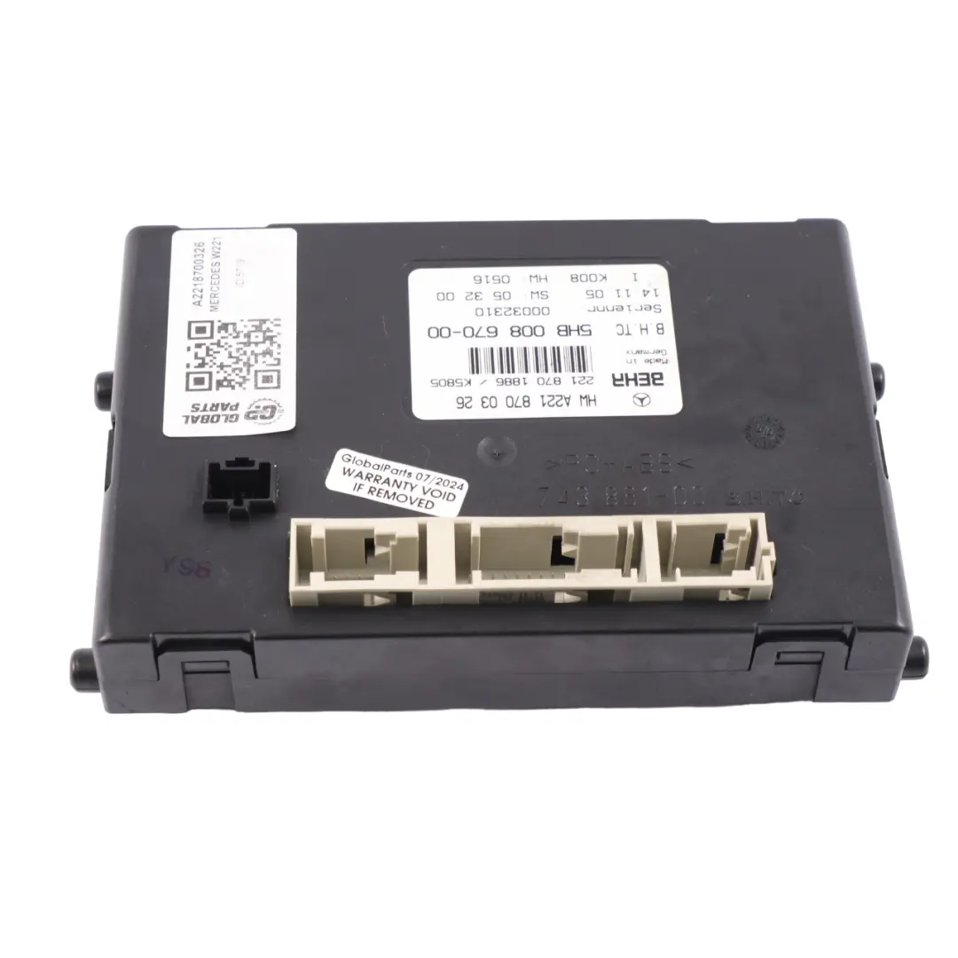 Mercedes W221 Air Conditioning Climate Heater Control Unit Module - SKU A2218700326 - Part number A2218700326