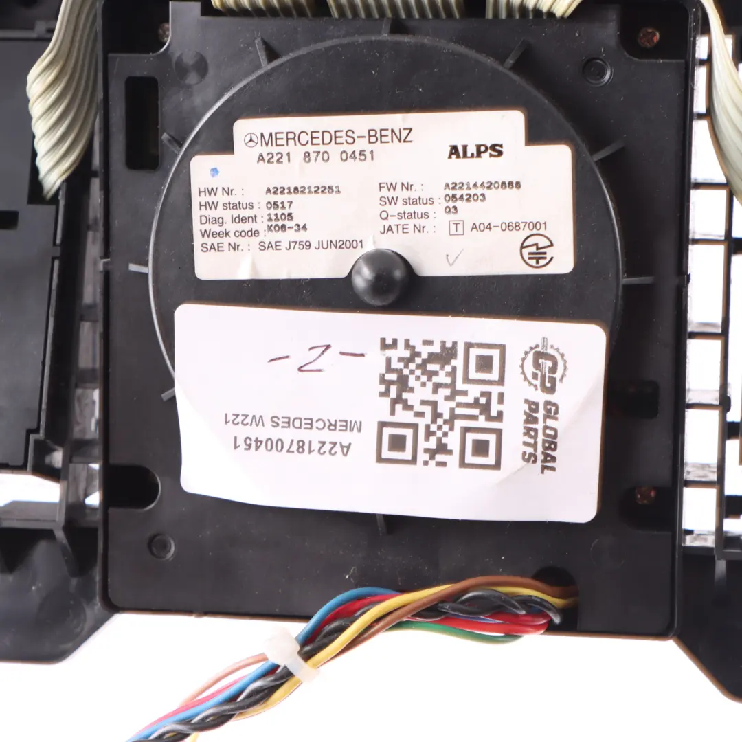 Interruttore di controllo Unità volante multifunzione per Mercedes W221 con numero di parte A2218700451 Mercedes W221 Interruttore di controllo Unità volante multifunzione - SKU A2218700451 - Numero di parte A2218700451