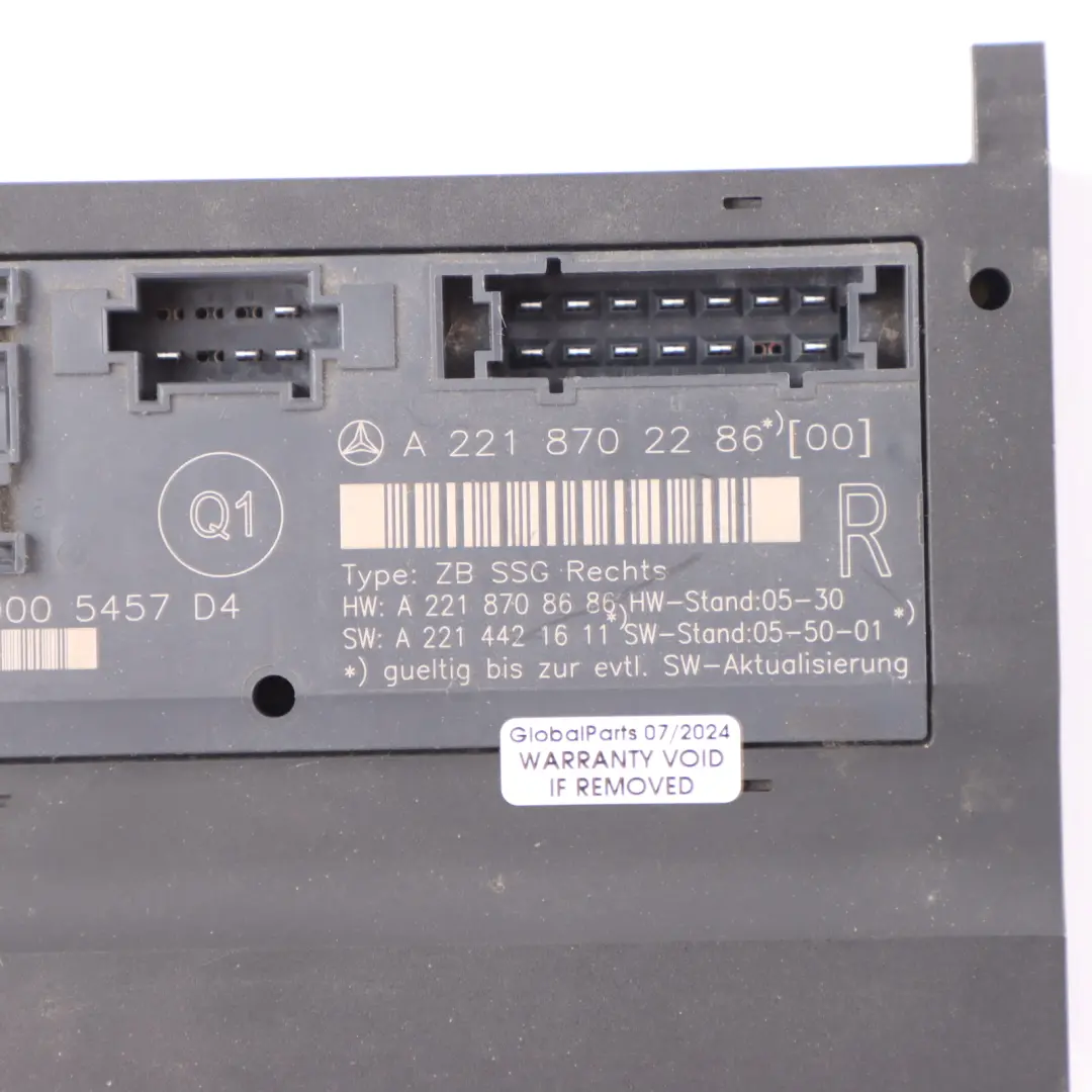 Asiento Delantero Calefacción Unidad De Control Módulo para Mercedes W221 con número de pieza A2218702286 Mercedes W221 Asiento Delantero Calefacción Unidad De Control Módulo - SKU A2218702286 - Número de pieza A2218702286