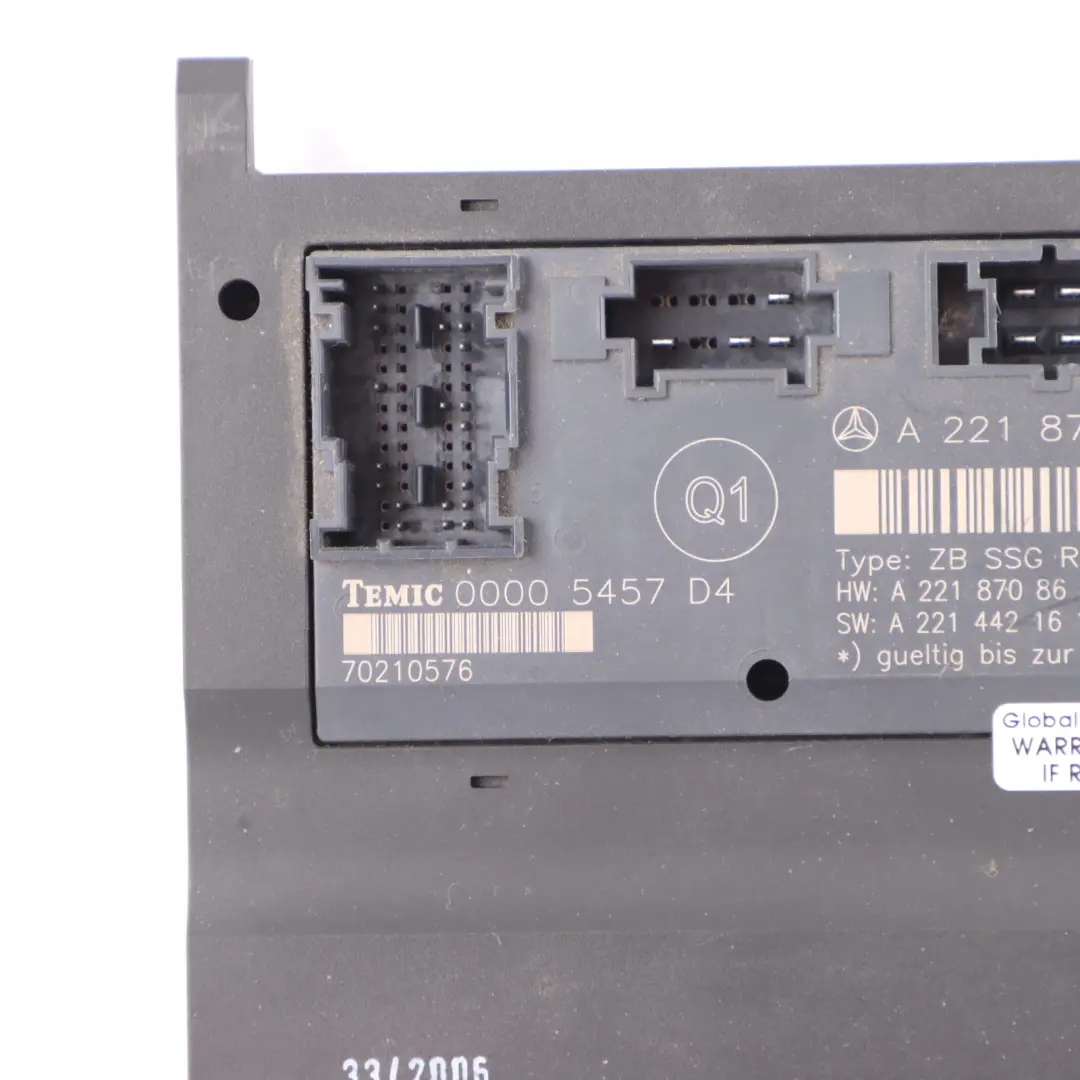 Module De Commande De Chauffage De Siège Avant ECU pour Mercedes W221 à propos du numéro de pièce A2218702286 Mercedes W221 Module De Commande De Chauffage De Siège Avant ECU - SKU A2218702286 - Numéro de pièce A2218702286