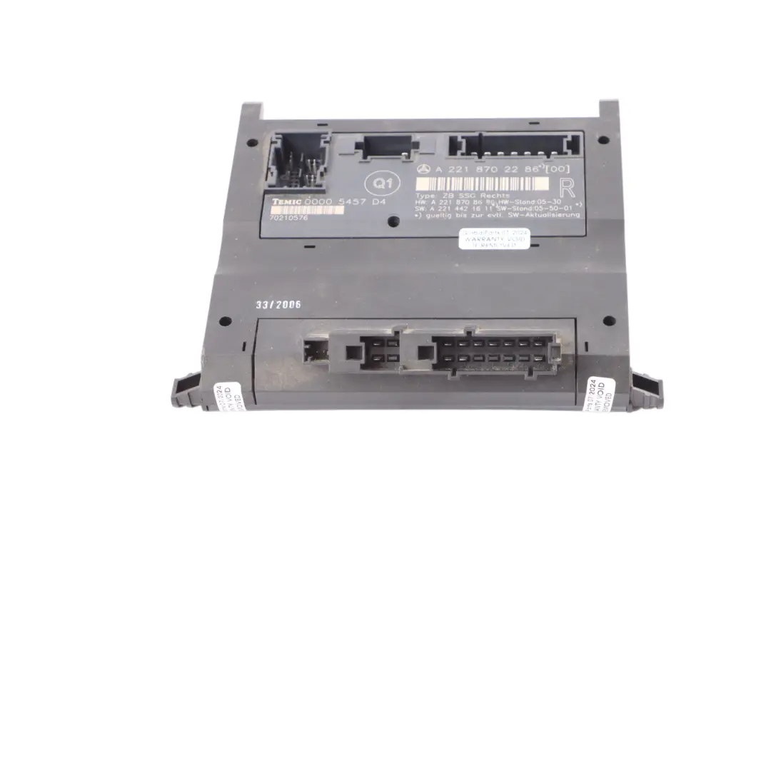 Module De Commande De Chauffage De Siège Avant ECU pour Mercedes W221 à propos du numéro de pièce A2218702286 Mercedes W221 Module De Commande De Chauffage De Siège Avant ECU - SKU A2218702286 - Numéro de pièce A2218702286